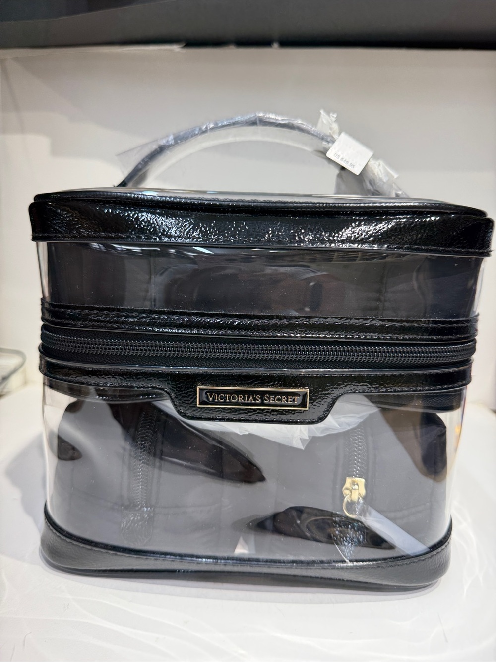 Victoria's Secret Black Clear Cosmetic Case
